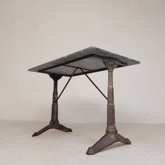 Bistro table with marble top on a cast iron frame, 1930s – Dining tables (photo 3 of 24)