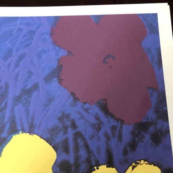 Lithografie "Poppy Flowers" uit de jaren 1990, geïnspireerd op Andy Warhol. – Litho's & Zeefdrukken, Paper (photo 7 of 11)