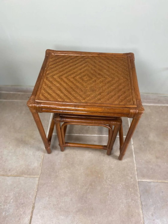 Nest of tables in rattan – Side tables, Wicker, Vintage (photo 19 of 19)