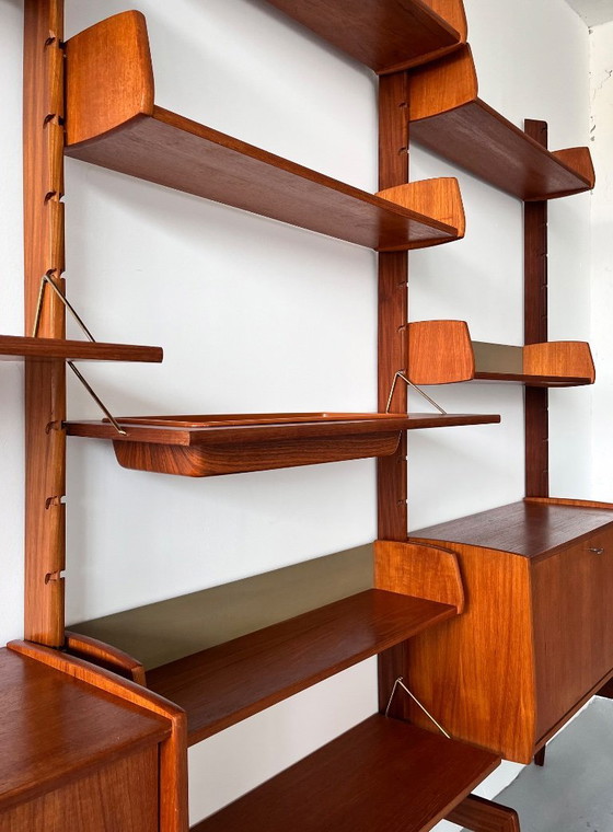 Image 1 of Mid-Century Scandinavian Teak Modular Wall Unit “Ergo” by John Texmon, Norway, 1960s