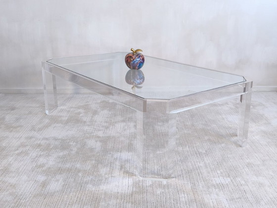 Image 1 of 😍✨ Stunning Altuglas and glass coffee table – signed Marc Micoud, circa 1970 ✨😍