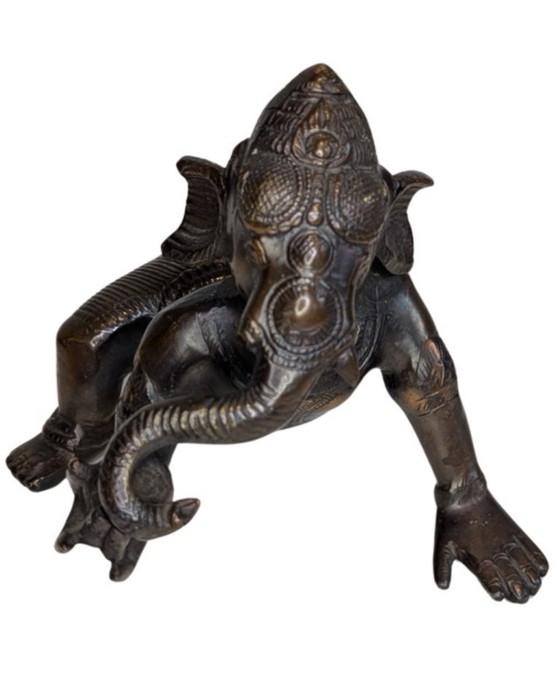 Ganesha rampant en bronze antique – Inde – Sculptures (photo 9 of 11)