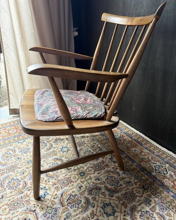 Sedia a fusi in legno vintage – Poltrone, Textile, Wood (photo 2 of 7)