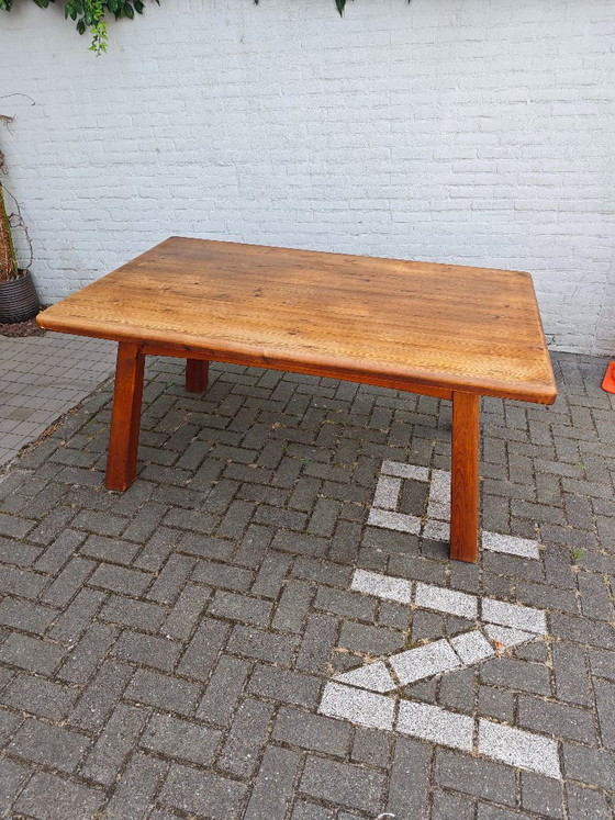 Set da pranzo composto da 5 sedie e tavolo in legno massello - stile brutalista, wabi-sabi, giapponese (photo 13 of 15)