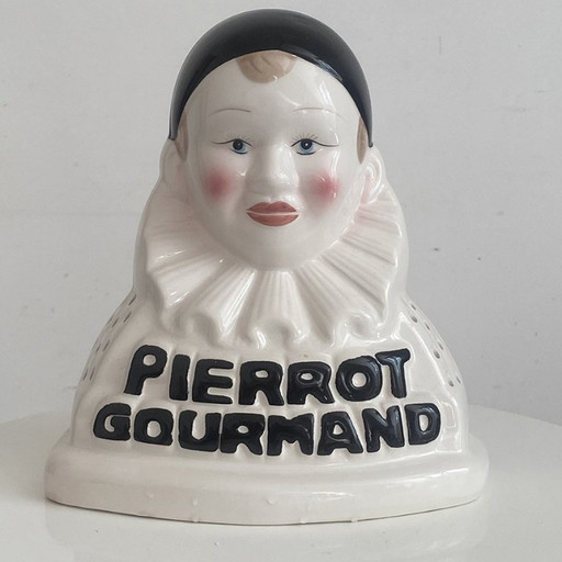 Lutscher-Präsentationsständer „Pierrot Gourmand“ aus Steingut