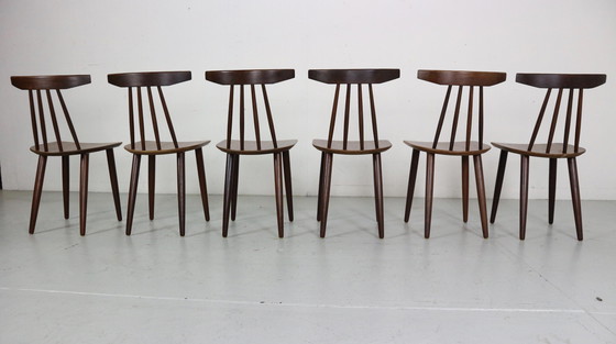 Image 1 of Set di sei sedie da pranzo Poul Volther