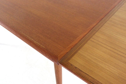 Deense verlengbare rechthoekige eettafel 'Siem' vintage teak