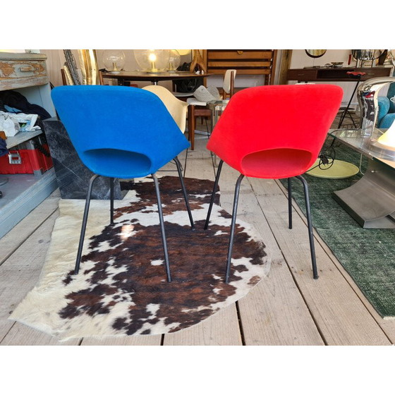 Image 1 of Set of 3 vintage aluminum chairs by Pierre Guariche for Steiner, France 1953