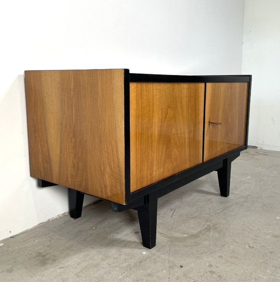 Image 1 of Vintage audiomeubel, notenhout hoogglans 