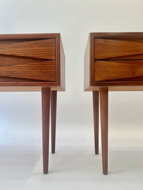 Image 1 of Pair of Large Bedside tables by Niels Clausen