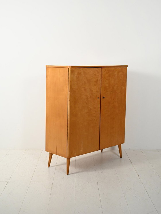 Image 1 of Vintage Scandinavian Birch Cabinet 1950s