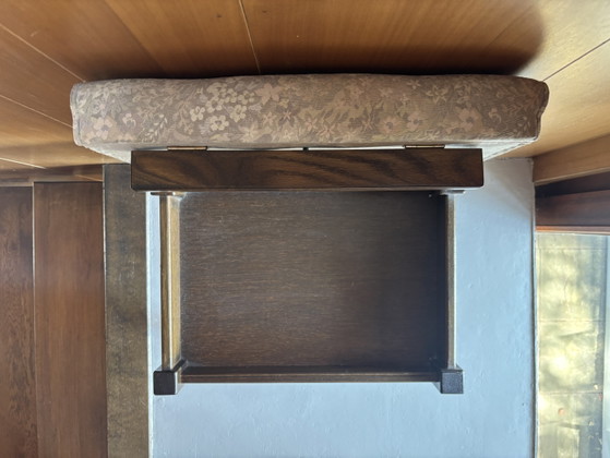 Vintage Farstrup Deens Design Voetenbankje/poef – Wood, Textile (photo 3 of 8)