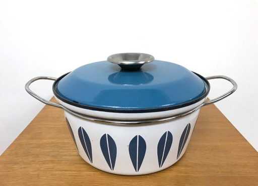 Casseruola vintage anni '60-'70 Cathrineholm of Norway in smalto a forma di loto