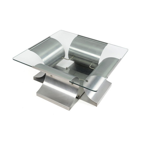 Tavolino da caffè di François Monnet per Kappa, 1970 – Tavolini da caffè, Glass, Metal (photo 2 of 13)