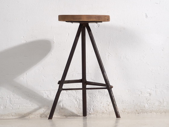 Sgabello rotondo in stile industriale (c.1960) #1 – Sgabelli, Iron, Industrieel (photo 14 of 16)