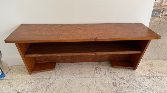 Image 1 of Geometrische wandplank massief eiken VINTAGE