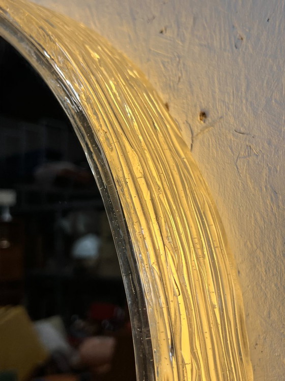 Vintage Halfronde Hillebrand Spiegel Met Verlichting – Plastic (photo 7 of 9)