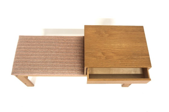 Image 1 of Scandinavian oak telephone bench, Sweden, 1960