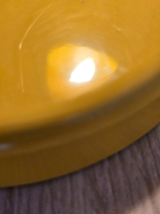 Image 1 of Authentic 1980s/90s Dutch Postmodern Mustard Yellow Architect’s Desk Lamp by Kenwell B.V. – Minimalist Industrial Icon