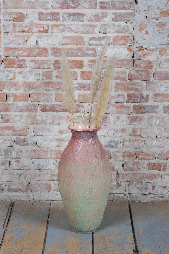 Original Mid-Century Vase, Ceramic, Well-Preserved Condition, Czech, 1940s (photo 7 of 9)