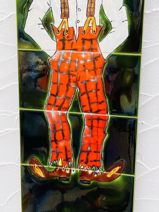 Image 1 of Clown in piastrelle di ceramica Belgio