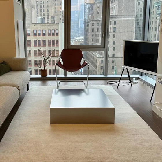 Image 1 of Coffee table brushed stainless steel 100x100x25