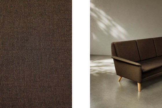 Mid-Century Danish Modern Brown 3-Seater Sofa by Folke Ohlsson for Fritz Hansen, 1960s – 3-5 seaters, Textile (photo 8 of 22)