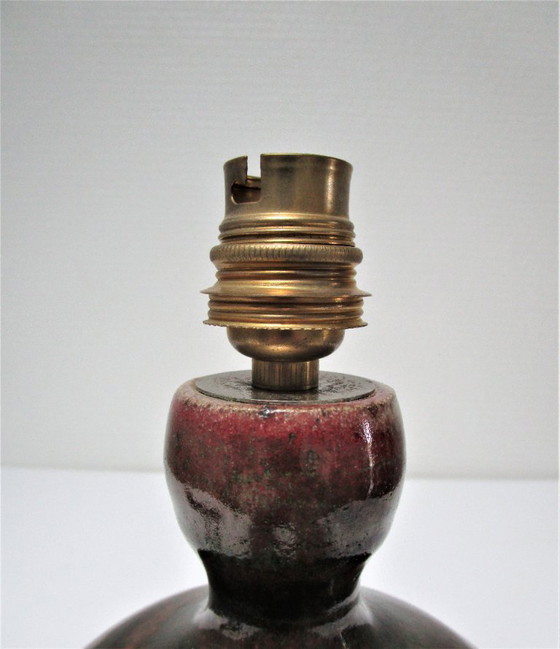 Image 1 of Fontgombault-Lampe, glasiertes Steinzeug, signiert