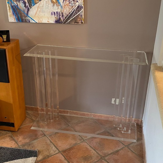 Image 1 of Consola cinética Marais International. 1980. Plexiglás.