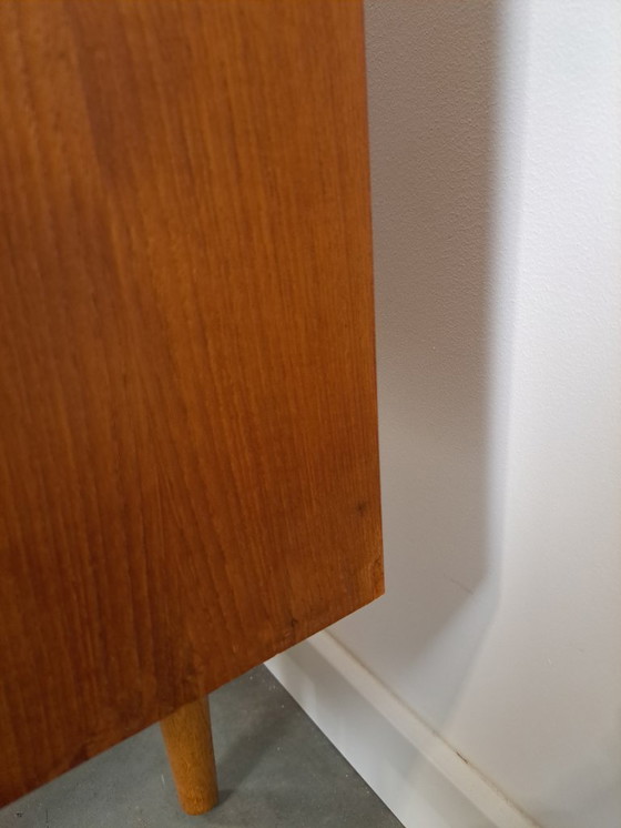 Image 1 of Mid Century Deens teak hoog dressoir