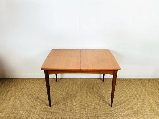 Image 1 of Uitschuifbare Scandinavische teakhouten eettafel, 1960