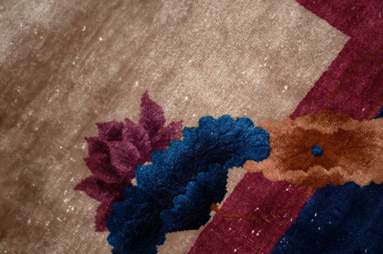 Image 1 of Alfombra china antigua Art Déco hecha a mano, 347 cm x 481 cm (11,4' x 15,8'), década de 1920 -1B469