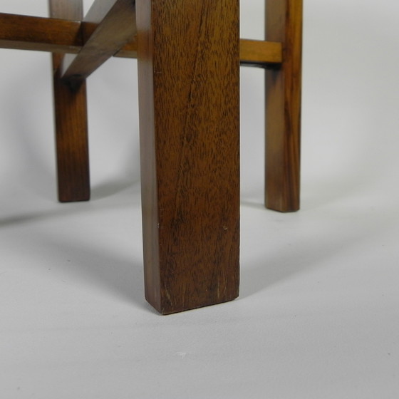 Image 1 of Carrot Walnut Art Deco Side Table, 1930s