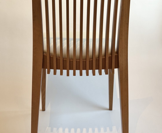 Image 1 of Set 4 Vintage Eetkamer Stoelen A. Sibau /  Frank Llyod Wright /. 80’s 