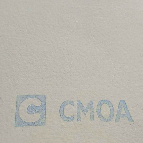 Image 1 of Grande lithographie d'Andy Warhol « Fleurs » violette, édition limitée numérotée au crayon par le CMOA. 60 cm /
