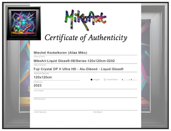 Image 1 of MikoArt-Liquid Gloss®-08/Series-120x120cm-0202