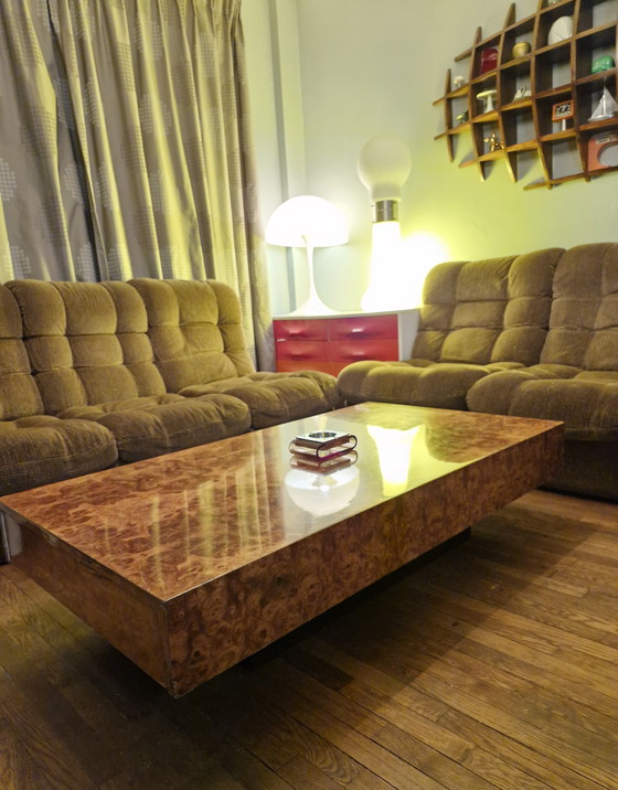 Image 1 of 🟡🟤 Vintage salontafel uit de jaren 70 - wortelhout, Italiaans design, Roche Bobois