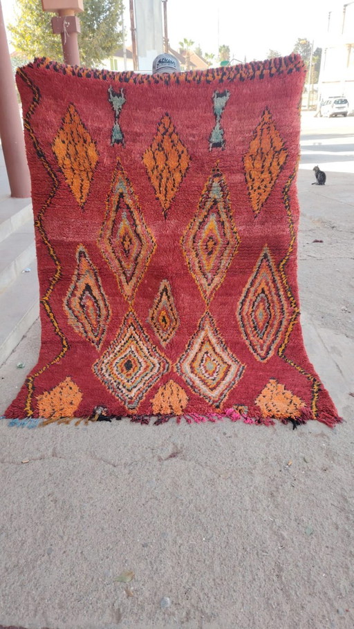 Handgeknoopt Berber kleed wol 218x160cm