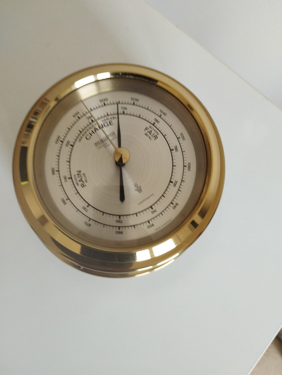 Image 1 of Wempe barometer, brass, vintage