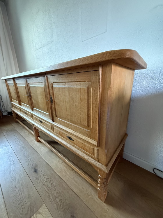 Danish Mid-Century Oak Sideboard by Henning Kjærnulf (1960s) – Brutalist Style – Merk onbekend, Wood (photo 7 of 9)