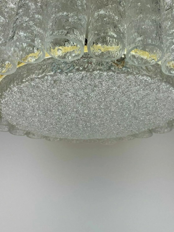 Image 1 of XL 60s 70s Kroonluchter Doria Messing Glas Space Age Design 60s