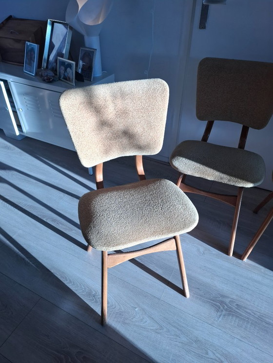 Image 1 of 3x mustard yellow retro dining chair