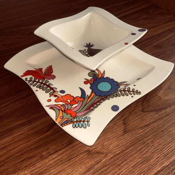 Villeroy & Boch New Wave Acapulco bowl and plate duo, Porcelain, Multi Color (photo 2 of 6)