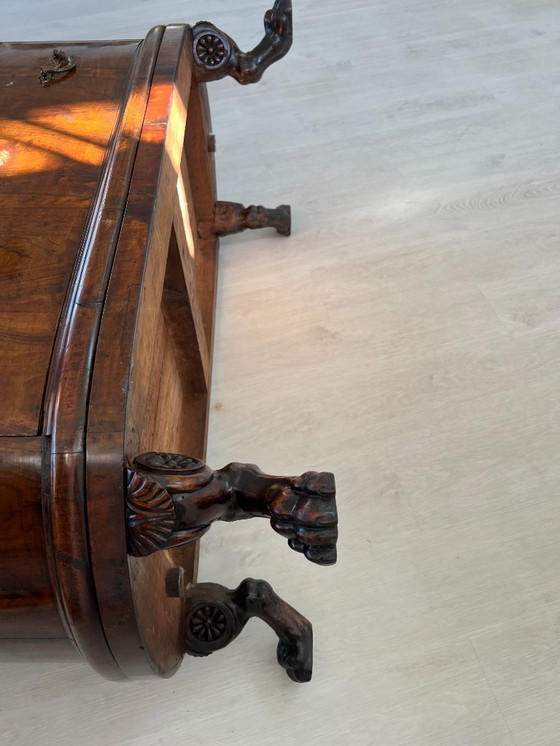 Image 1 of Cassettone - Noce - Comò con specchiera