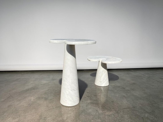 Image 1 of 2x Table d'appoint Eros Angelo Mangiarotti marbre de Carrare