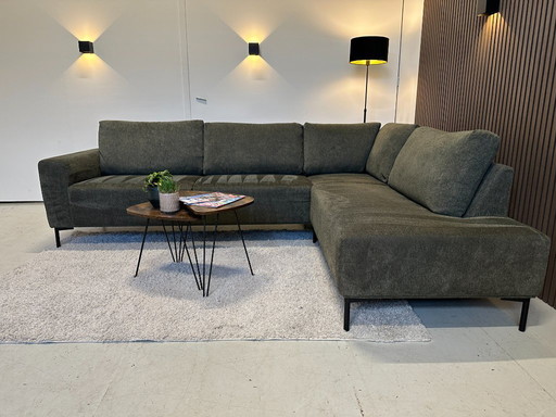 Green corner sofa 275x205 cm