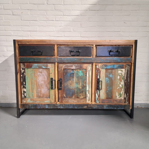 Industrial Reclaimed Wood Cabinet