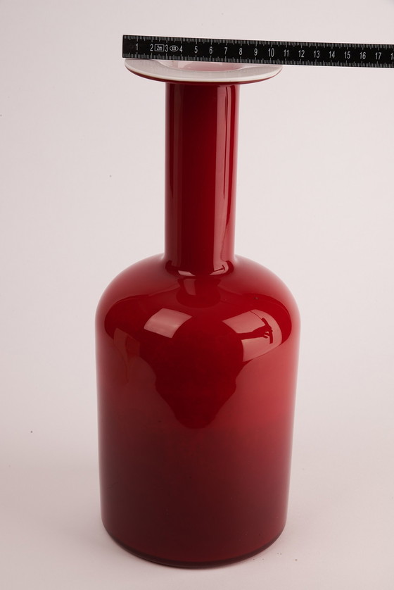 Image 1 of Gulvase rouge, Design Otto Brauer Pour Holmegaard