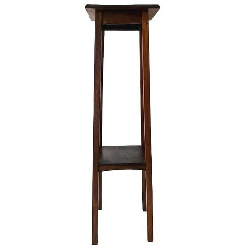 Tall XL vintage plant table dark wood