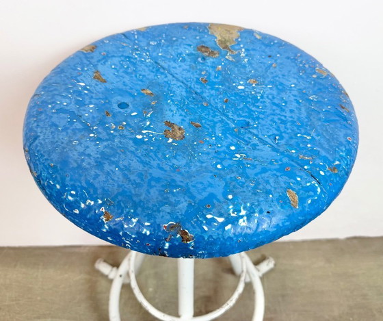 Image 1 of Grey Industrial Workshop Stool, 1960s